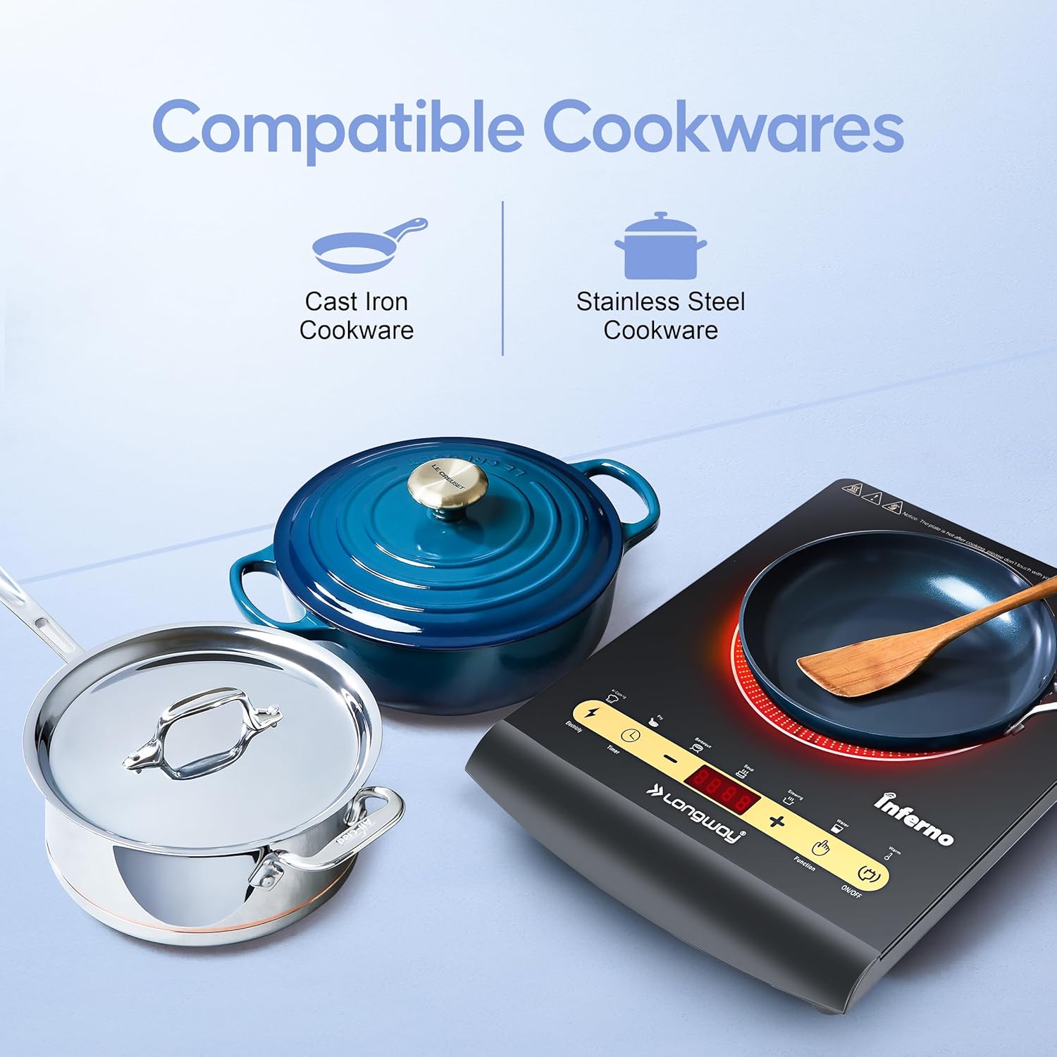 Longway Infralite Pro ICT 2200 W Infrared Cooktop